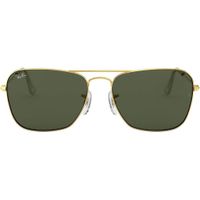 Ray-Ban RB3136 Caravan Gafas de sol cuadradas | Gold / Green II