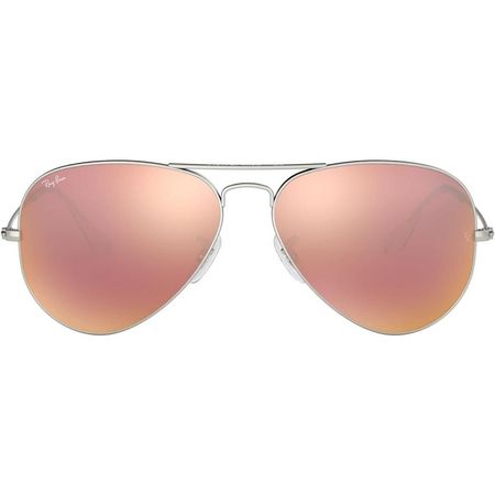 Ray-Ban RB3025 Classic Aviator Espejo Gafas de sol | Silver / Light Brown Mirror Pink II