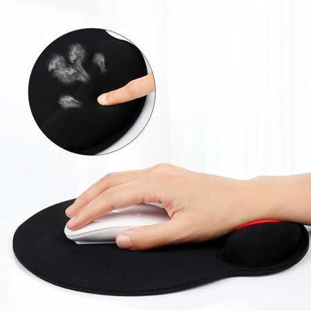 Pad Mouse Ergonómico con Almohadilla de Gel Descansa Muñecas Negro GRIS
