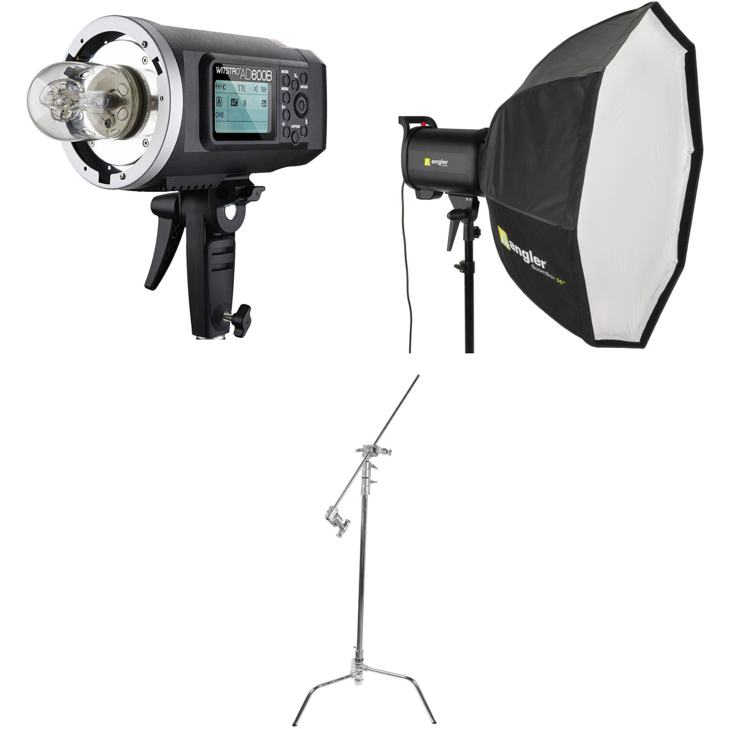 Kit de Monolight Godox Ad600B Witstro con Batería Softbox Y C Stand