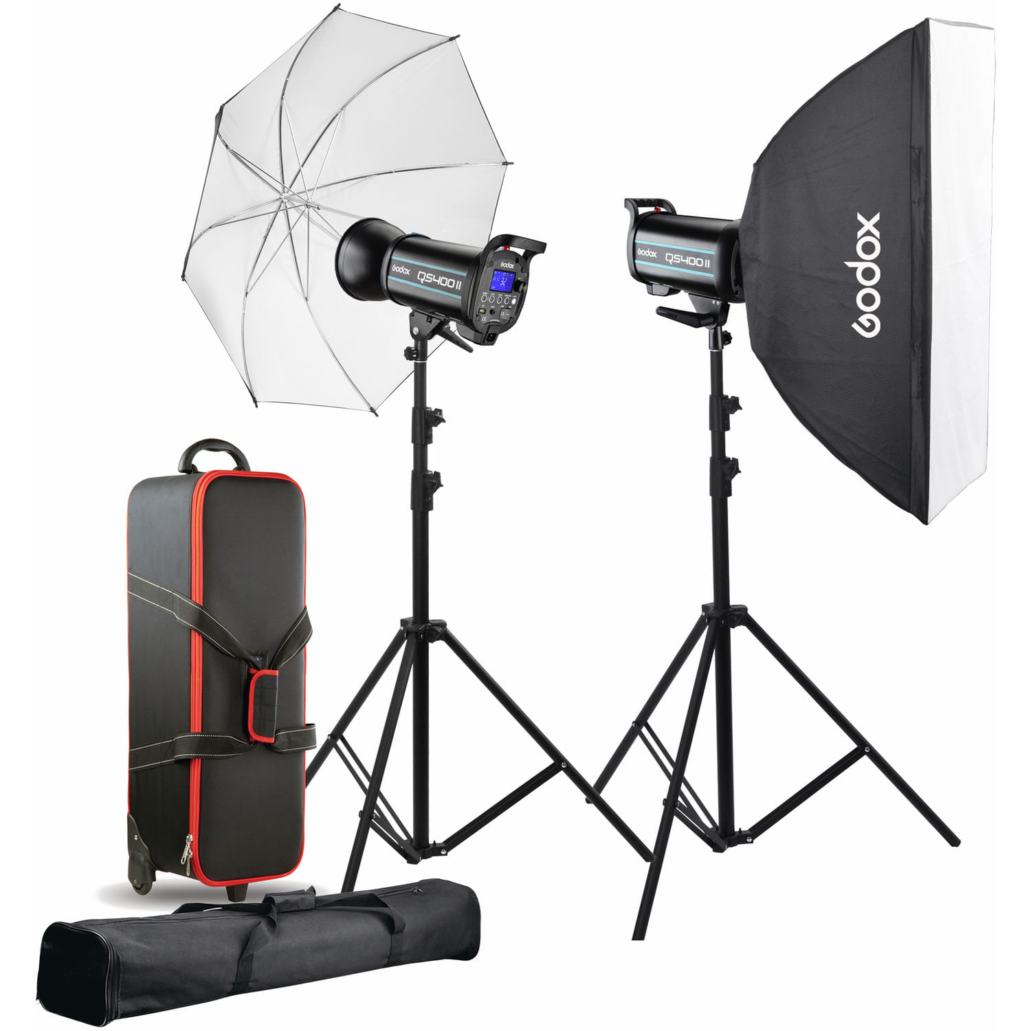 Kit de Flash de Estudio Godox Qs400Ii de 2 Luces
