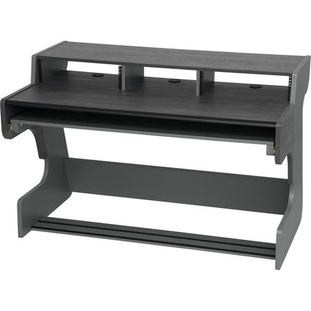 Escritorio de Estudio Zaor Miza 88 FLEX con Bandeja Extraíble para Teclado (Wenge Gray, 58