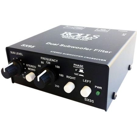 Rolls SX95 Subwoofer Estéreo Crossover/Filter - Operación Mono o Estéreo, Entradas y Salidas RCA Est 1446472-REG