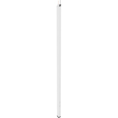 Polo de Tele-Poder de Acero Wiremold (Blanco, 12') - Polo de Dos Compartimentos, Dos Tomas Pre-cable 1838956-REG