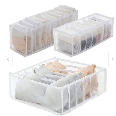 Set de Organizadores de Ropa Interior blanco blanco