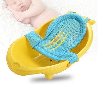 malla para bañera bebe hamaca celeste rosado