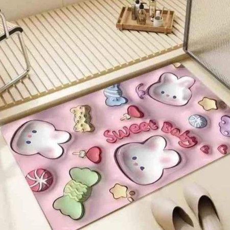 Alfombra  modernas 3D tapete antideslizante multicolor