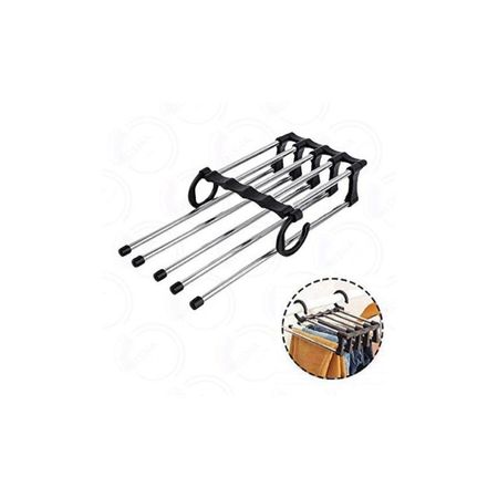 colgadores de pantalón 5 en 1 Negro multicolor