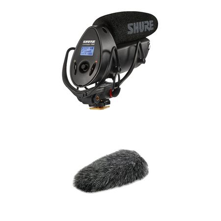 Micrófono Shotgun Shure VP83F LensHopper con Grabador de Audio Integrado y Kit de Paravientos - Cont 997366-REG
