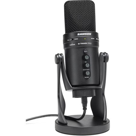 Micrófono USB Samson G-Track Pro con Interfaz de Audio Integrada (Negro) - Grabación de Voces e Inst 1375180-REG
