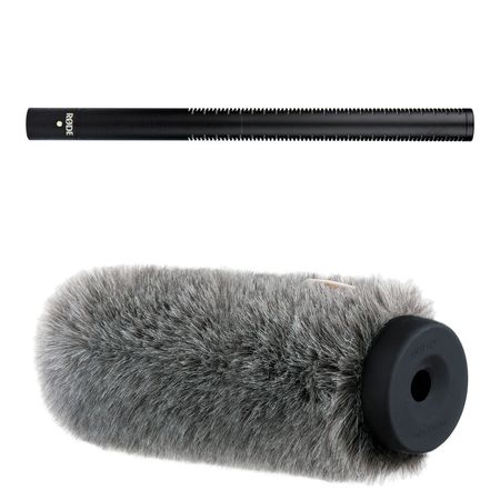 Micrófono Shotgun RODE NTG3B Resistente a la Humedad con Kit de Paraviento Auray - Ideal para Cine I 1200814-REG