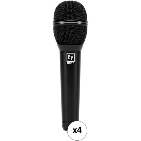 Micrófono Vocal Dinámico Electro-Voice ND76 Cardioide (Paquete de 4) - Ideal para Sonido en Vivo y G 1671530-REG