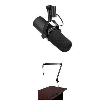 Micrófono Vocal Dinámico Shure SM7B y Kit de Brazo de Transmisión para Podcast y Broadcast 1525752-REG
