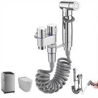 Kit Bidet de Mano Cromado Premium - Doble Salida y Fácil Instalación