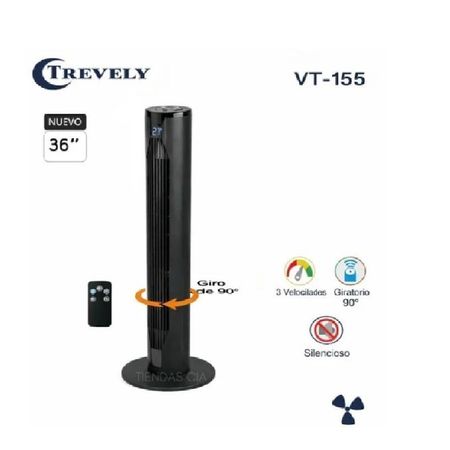 VENTILADOR DE TORRE TREVELY CON CONTROL REMOTO VT-155