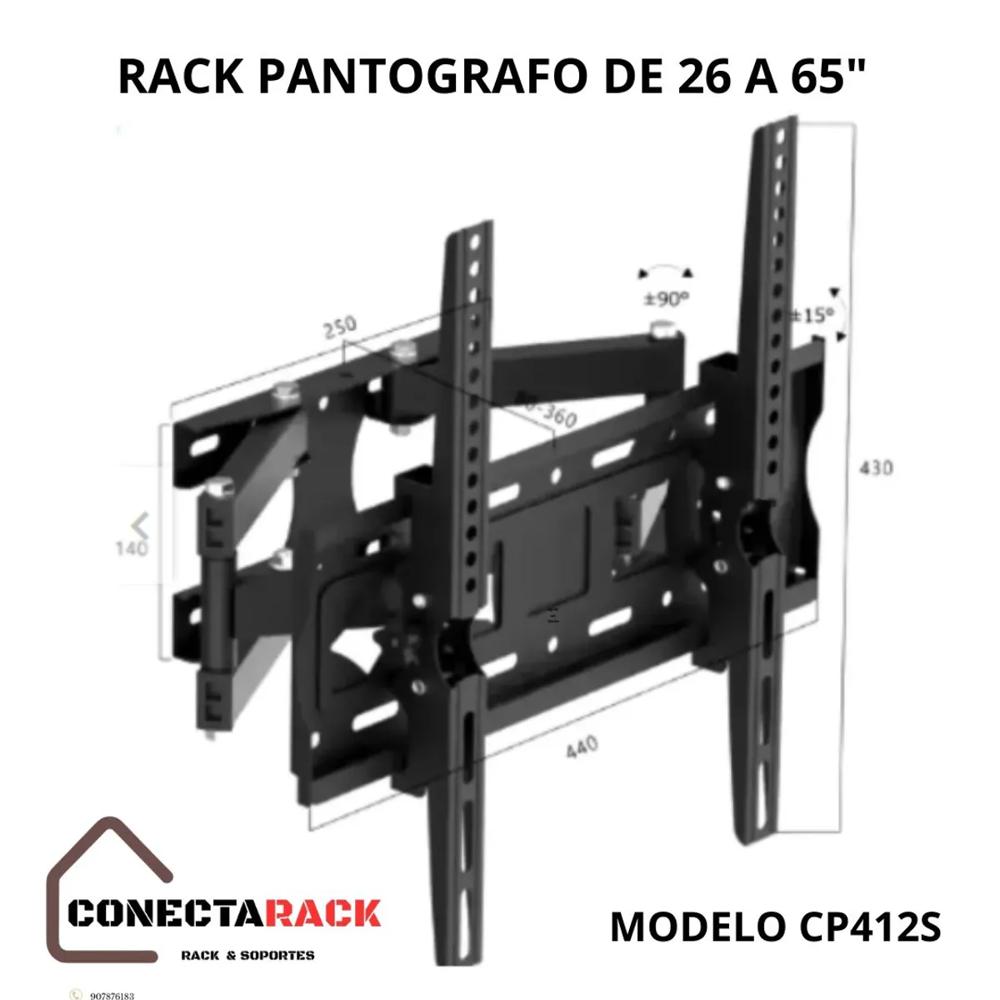 Rack para TV Led 26-65 Doble Brazo CP412