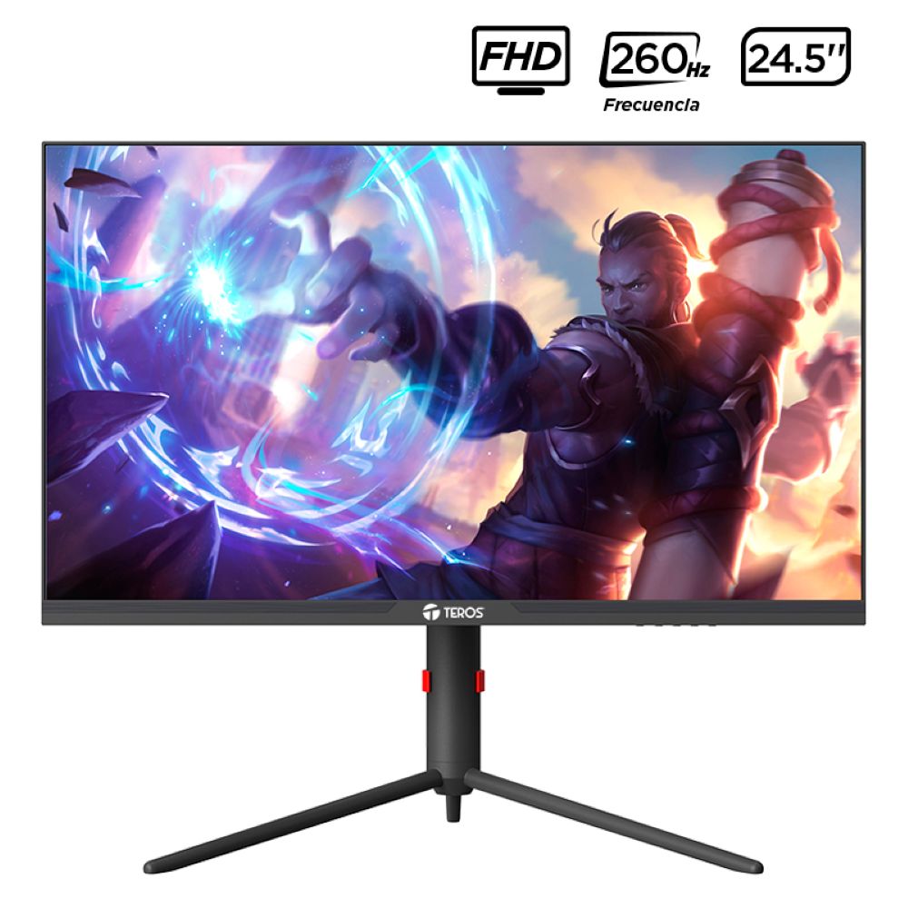 Monitor plano gaming TEROS TE-2472G, 24.5"" FHD VA, 260 Hz, 1 ms, HDMI, DP