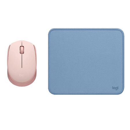 LOGITECH MOUSE M170 ROSADO PAD MOUSE 200x230 AZUL GRIS