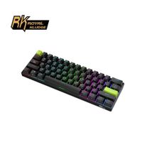 Teclado Royal Kludge RK-C61 Cableado BLACK GREEN MINT MAGNETIC SWITCH