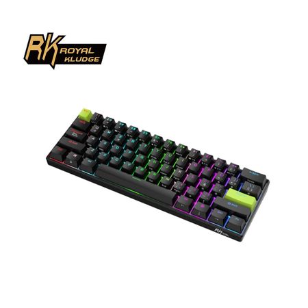 Teclado Royal Kludge RK-C61 Cableado  BLACK GREEN  MINT MAGNETIC SWITCH