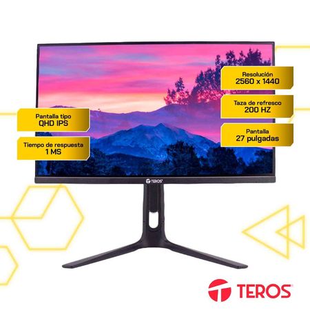 Monitor Plano Gaming Teros TE-2754G 27 QHD IPS 200Hz 1ms