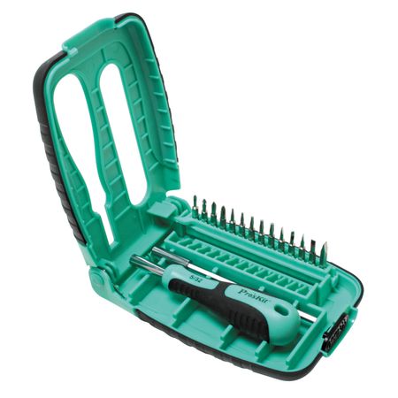 Set de Destornilladores Electrónicos de Precisión Eclipse Tools 15 en 1 Verde Negro