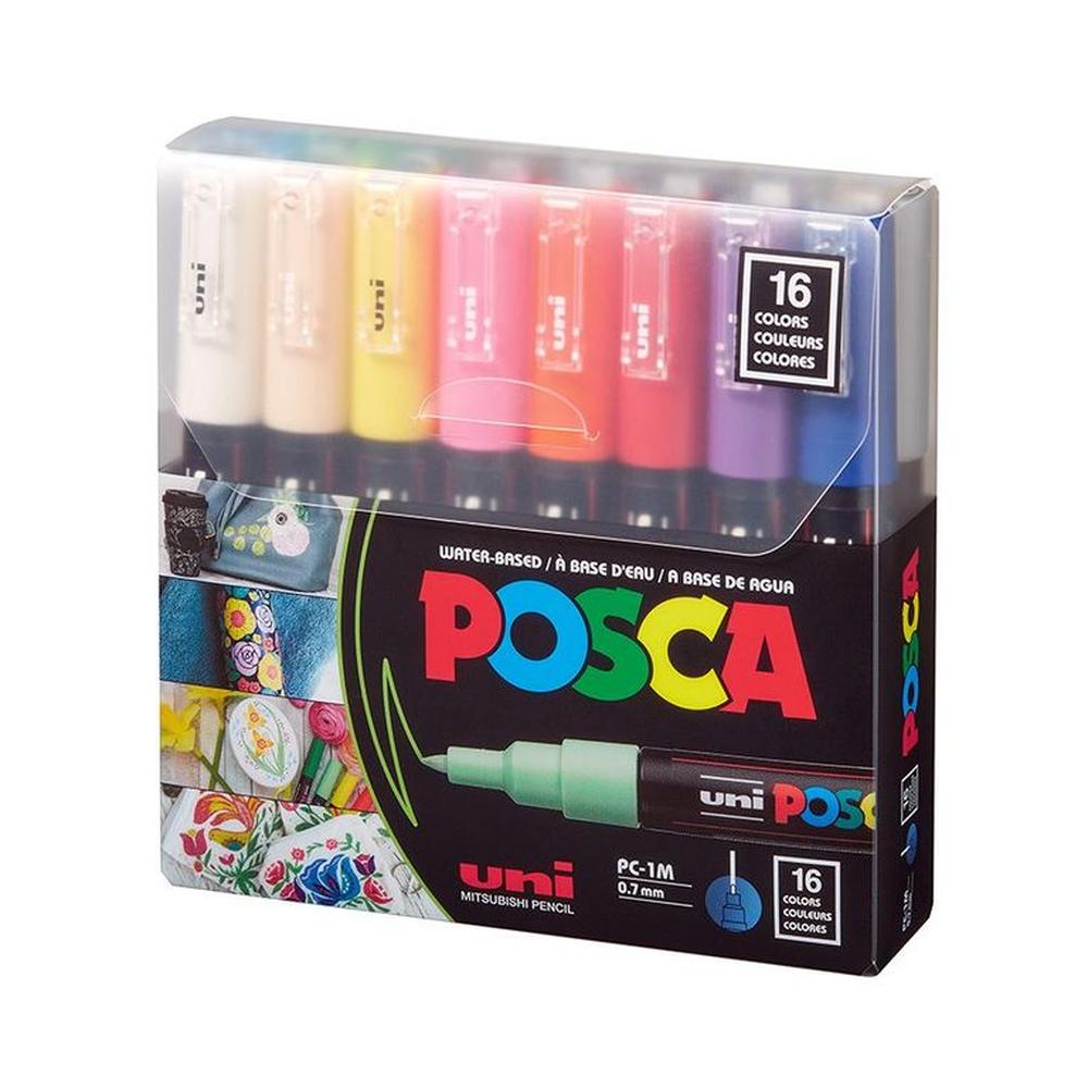 POSCA Pack PC-1M 16C Básico Nueva Presentación X16