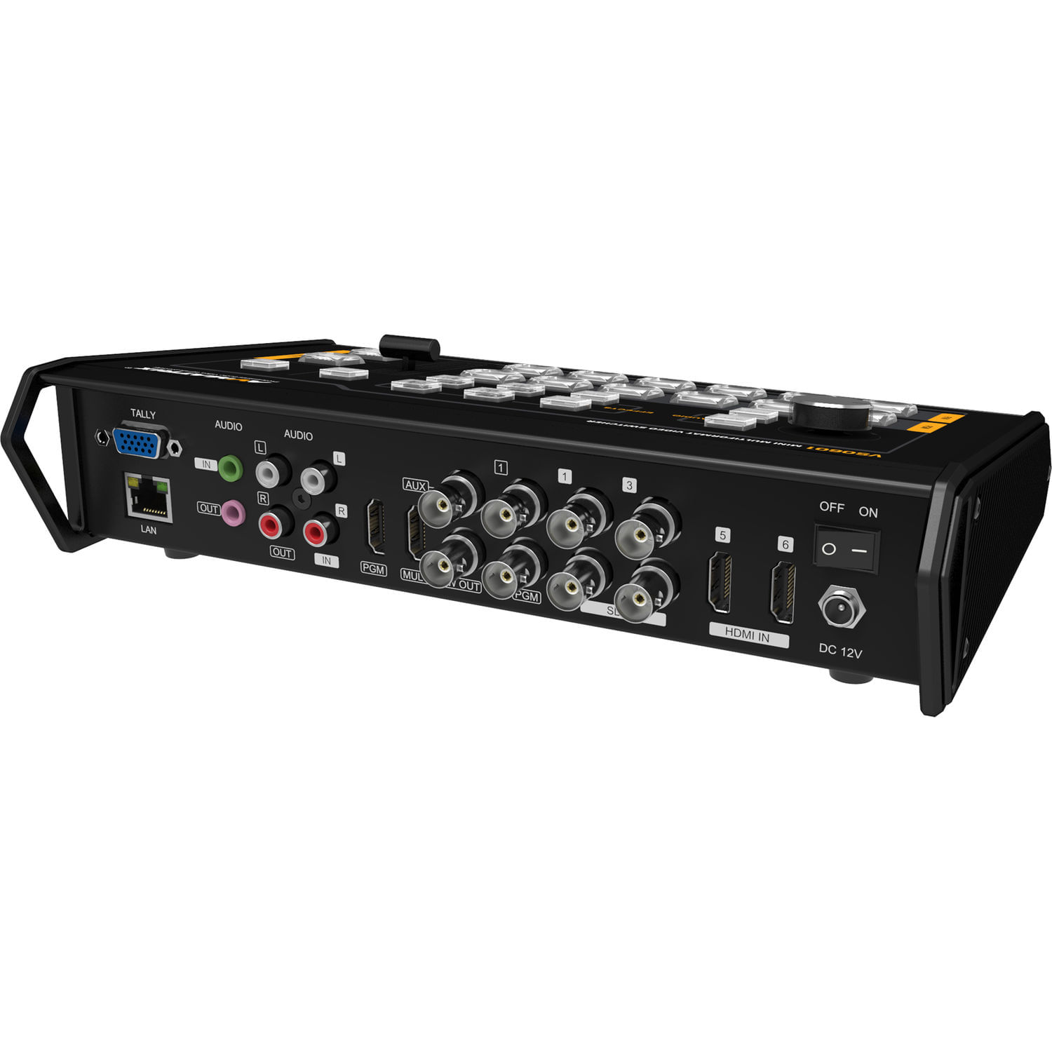 Switcher Av Multiformato Mini Avmatrix Vs0601 de 6 Canales Sdi Hdmi