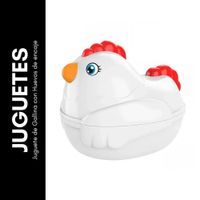 Juguete de Gallina con Huevos de encaje Blanco