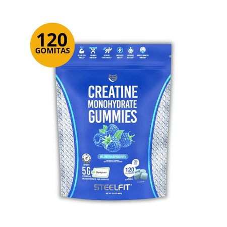 GOMITAS DE CREATINA MONOHIDRATADA 120 GOMITAS - STEELFIT