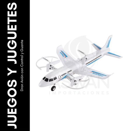 Dron Avión con Control y Guante Blanco