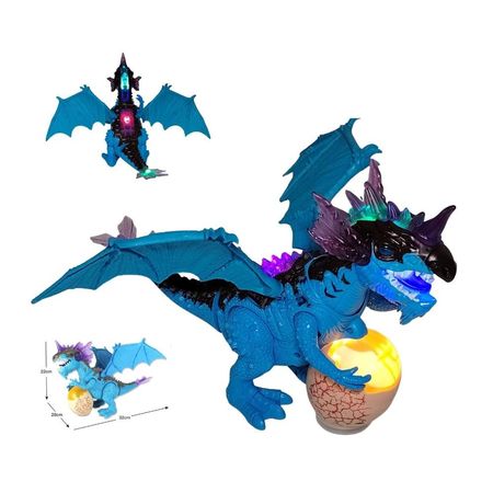 Juguete Dinosaurio Dragón Caminante con Luces Sonido y Huevo Interactivo