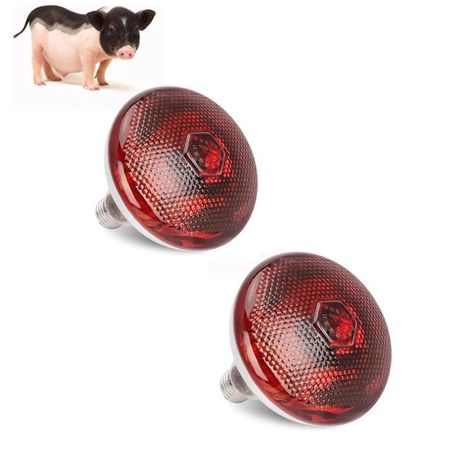 Foco Infrarrojo Calefacción Para Cerdos Perros Pollos 100w Pack X2
