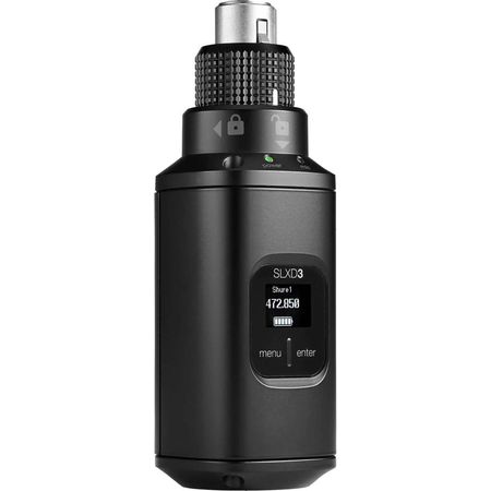 Transmisor Digital Shure SLXD3 Plug-On XLR (H55: 514 a 558 MHz) - Compatible con SLXD4, SLXD4D, SLXD 1801926-REG