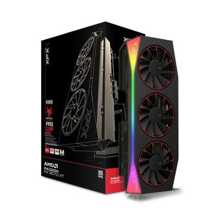 Xfx Radeon Rx 9070 Xt, 16Gb, 256 Bit, Tarjeta Gráfica Con Rgb Para Gaming Premium RX-97TMARGB9