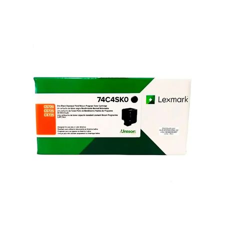 Tóner Lexmark Cs720/Cs725/Cx725 Negro 7K De Alta Capacidad Para Impresoras Láser 74C4SK0