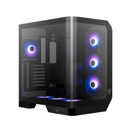 Caja Msi Mag Pano 120R Rgb Atx, Ventilación Optimizada, Panel De Vidrio Templado, Color Negro MAG PANO 120R PZ