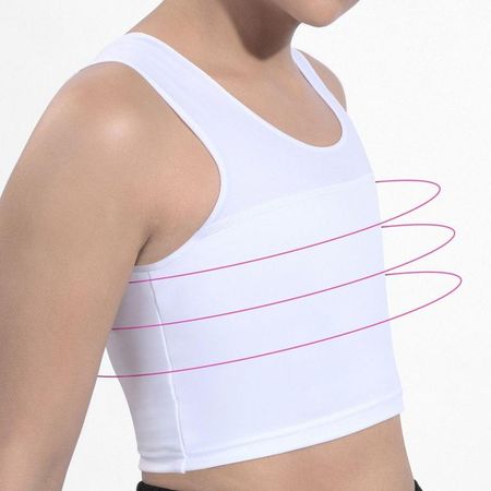 chest binder faja de pecho compresion de pecho ftm tomboy L Blanco chest binder faja de pecho compresion de pecho ftm tomboy XS Blanco