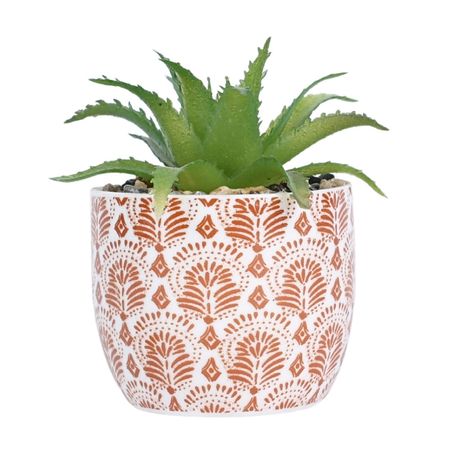 Planta Artificial Atmosphera Impresa Multicolor de Poliéster de 7x7x9 cm