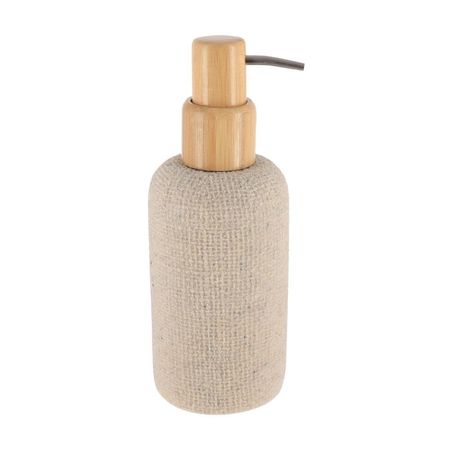 Dispensador de Jabón Poliresina con Bambú Natural Modelo 62161104