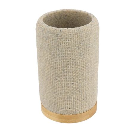 Vaso de Baño Poliresina con Bambú Natural Modelo 61161104