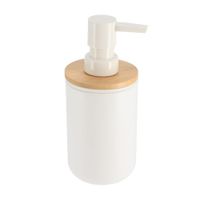 Dispensador de Jabón Orange Modelo 6274210 de Poliresina Blanco/Bambú