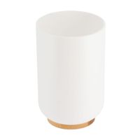 Vaso de Baño Orange Modelo 6174210 de Poliresina Blanco/Bambú