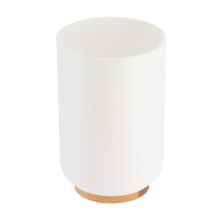 Vaso de Baño Orange Modelo 6174210 de Poliresina Blanco/Bambú
