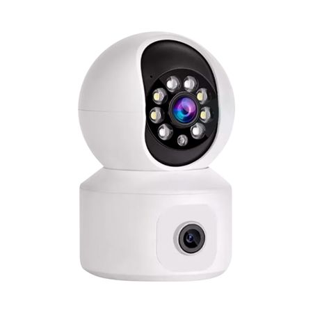 Camara Ip Wifi Doble Lente 360 Interior Sirenas Alarma