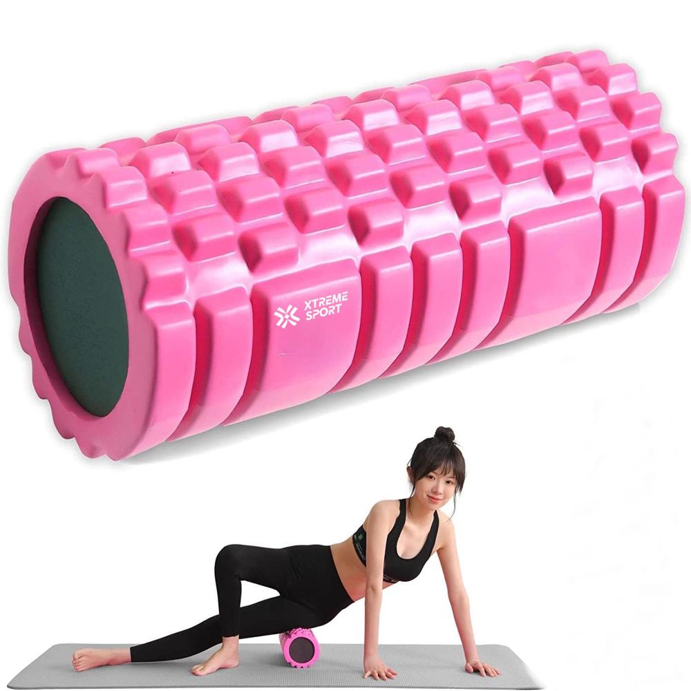 Rodillo Roller de yoga y Terapia de 45cm XTREME SPORT Rosa