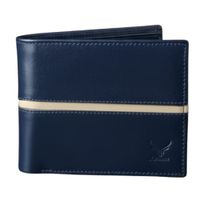 Billetera de Cuero Vacuno Premium AR09-A Azul Diseño clásico