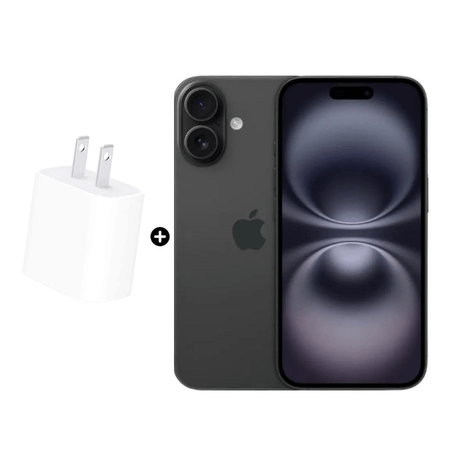 Apple Iphone 16 128GB Chip Fisico - Negro más Cubo