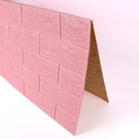PAPEL TAPIZ ROSADO  3D ADHESIVA SET X10UNIDADES