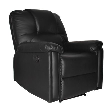 Sillón Reclinable Cuero Pu Negro Bonno
